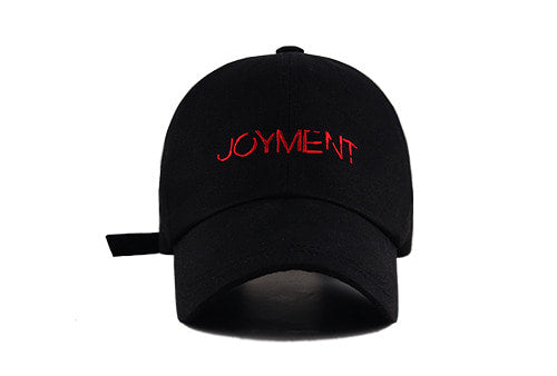 JOYMENT-BALL CAP COTTON FONT-09 (BK-RD) (4613259821174)