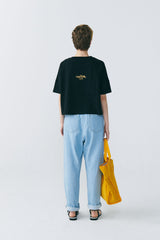 マリンオーバーフィットクロップTシャツ/MARINE OVER FIT CROP T-SHIRT (FOR WOMAN)_SWS4TS52BK
