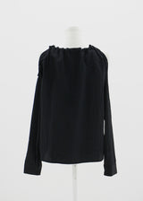 ストリングオープンブラウス / String open blouse (2color)