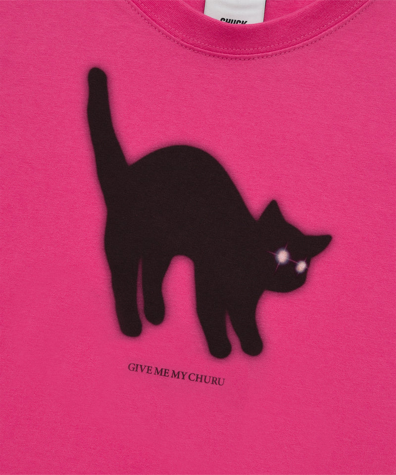 Chuck Greedy Cat Regular Fit T-Shirt, Magenta