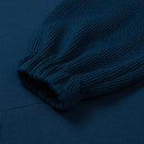 Lettering Knit Contrast Hoodie [VINTAGE BLUE] (6618799374454)