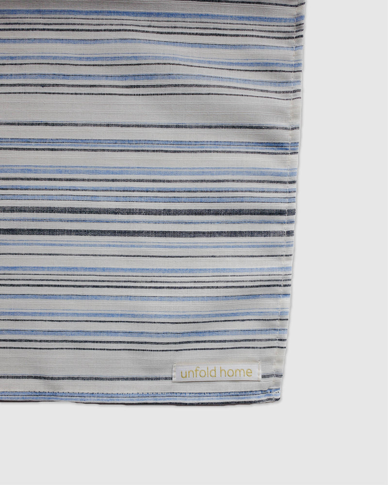 パッチワークキッチンクロス / [unfold home] Stripe Kitchen Cloth (Blue)