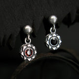 サンライトD-1ブラックスピネルシルバーイヤリング / SunlightD-1 Black Spinel silver earring (4593398317174)