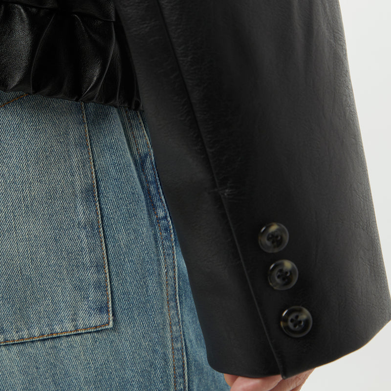big shoulder zipper blazer (6612893728886)