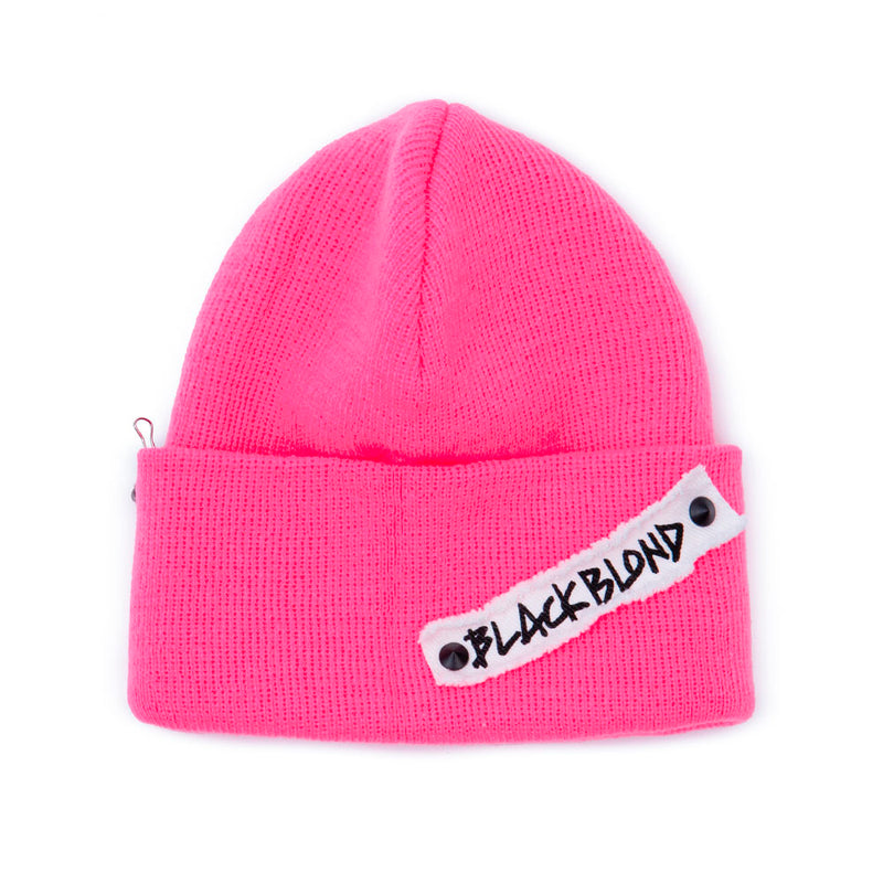 BBD Side Patch Long Beanie (Pink) (4643663839350)