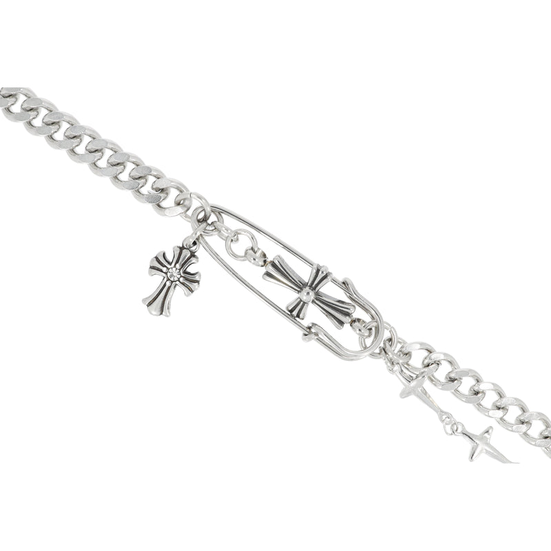 2DCチェーンクロス クロスピンブレスレット/2DC Chain Cross Pin Bracelet