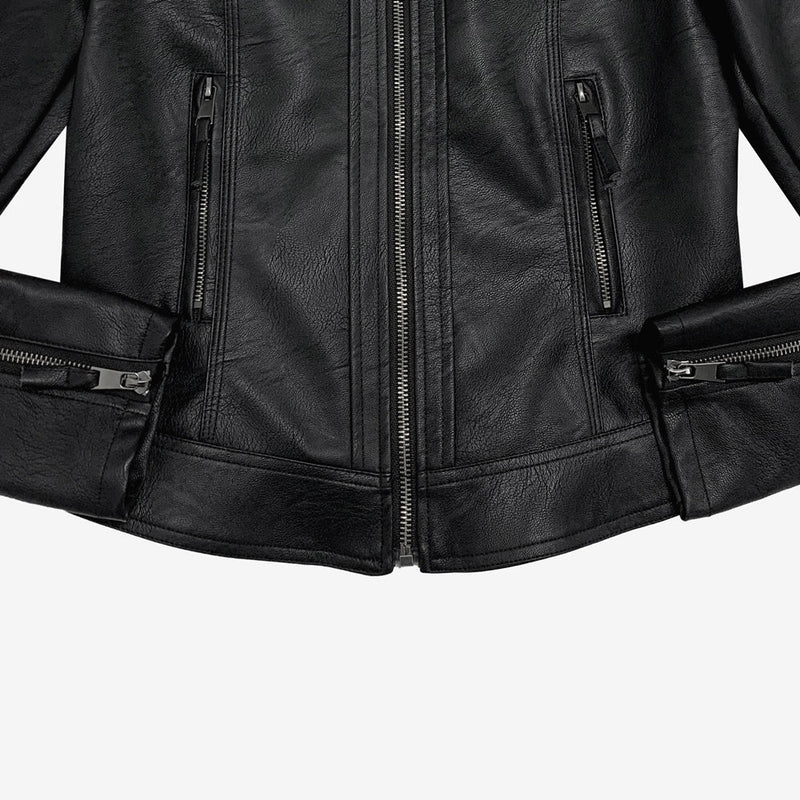 ロシュレザージップアップジャケット / Roche leather zip-up jacket