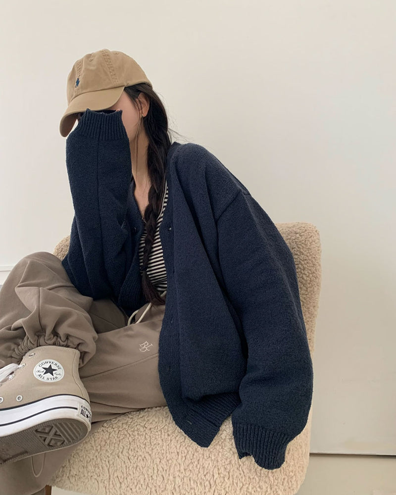 [BELLIDE MADE] SOLID OVERFIT BOOKLE CARDIGAN