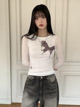 ルナバタフライプリントTシャツ / Luna Butterfly Printing T-Shirt