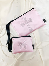 スパークリングキュービックサテンジップポーチ (セット) / Sparkling Cubic Satin Zip-pouch (SET/4color)