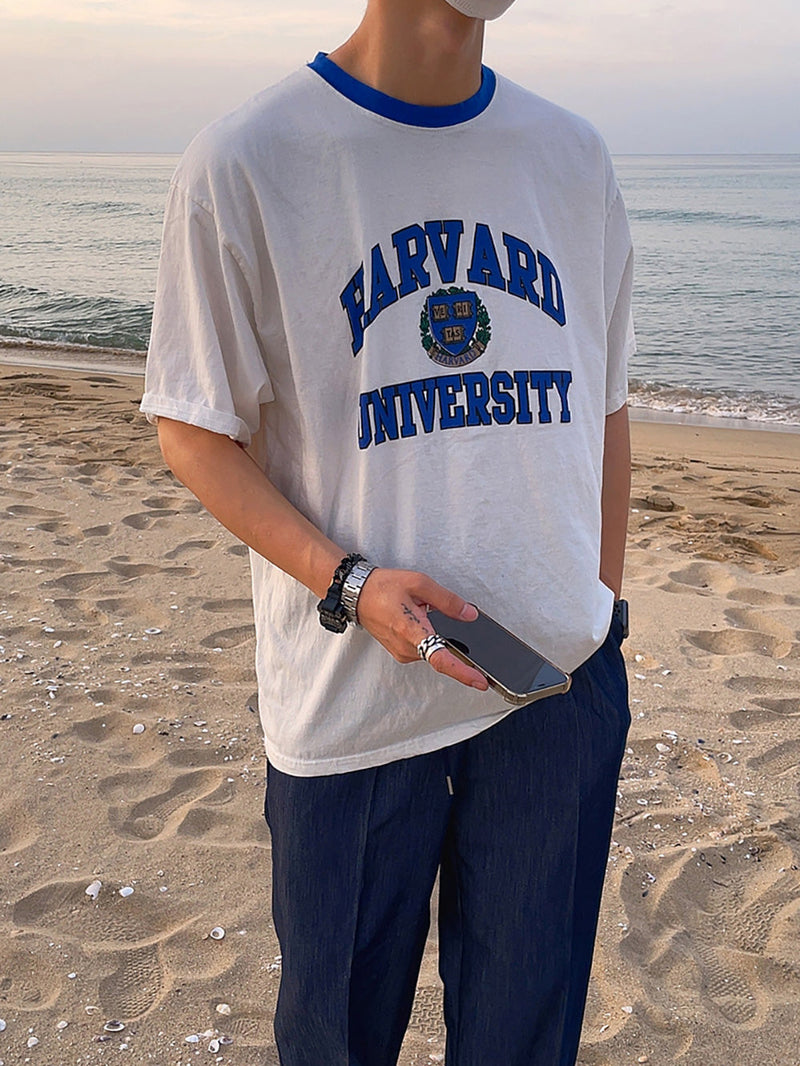 ハーバードTシャツ/ASCLO Harvard Short Sleeve T Shirt (2color)