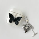 Black butterfly Resin AirPods Case (TPU) (6632713224310)