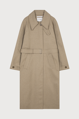 Mused Jacquard Trench Coat Beige