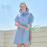 Avan-Puff Water Drop Summer Dress  (2 color) (6582383542390)