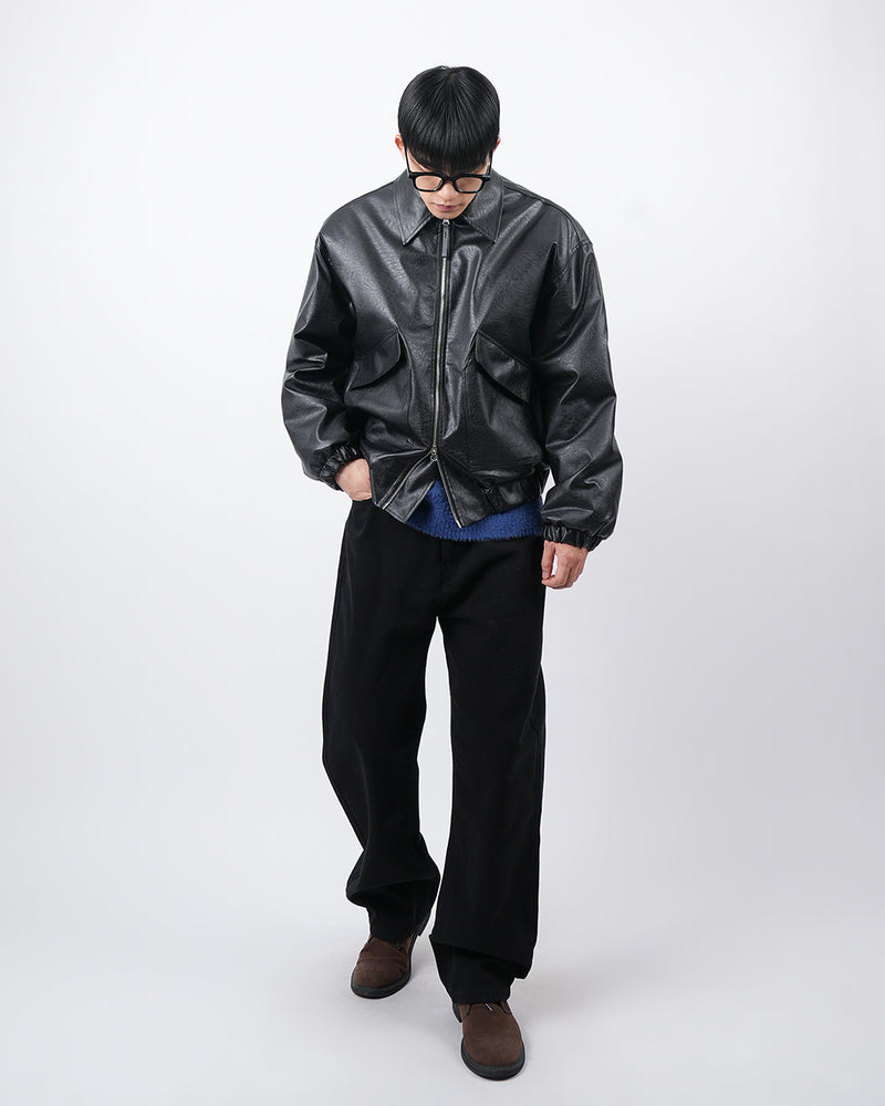 エコ2ウェイレザージャケット/eco two-way leather jacket 3color