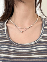 ジェムストーンラインネックレス / Gemstone Line Necklace (2color)
