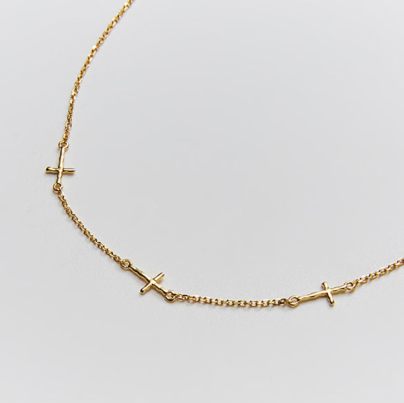 クロスチェーンネックレス / cross chain necklace