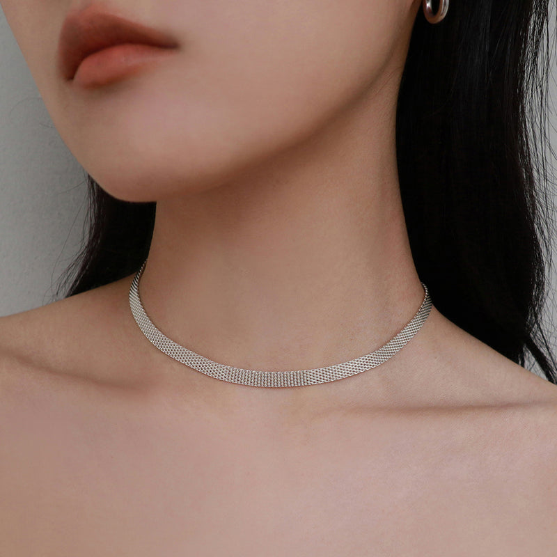 シルバーファブーネックレス / silver fabou necklace (vermeil)