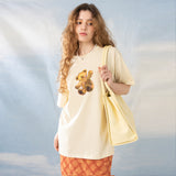[UNISEX] BEAR OVER FIT TEE_YELLOW (6570955931766)