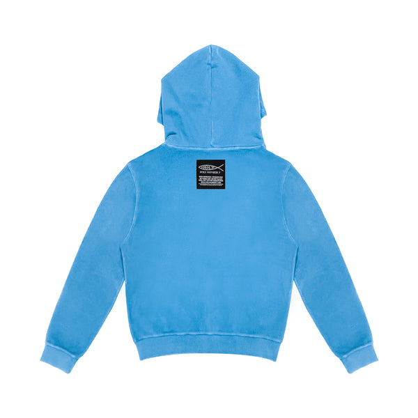 HOLYNUMBER7 X DKZ BLUE HOODED ZIP-UP