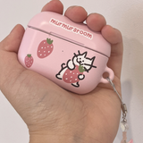 strawberry cat (airpods3/pro1) case