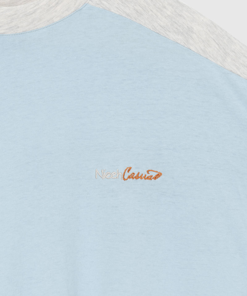 カジュアルブロックTシャツ / Casual block t-shirt_Blue