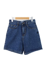 カプリスプリングデニムショートパンツ / Capri Spring Denim Dark Blue Light Blue Shorts Pants (2 colors)