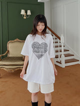 ブラックハートショートスリーブTシャツ / Black Heart Short Sleeve T-shirt (3color)