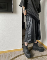 No.9571 レザー8ワイドショーツ / No.9571 leather 8 wide SHORTS