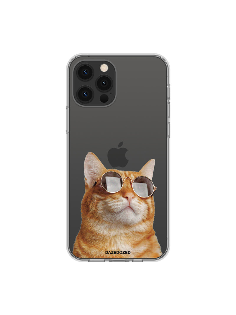 キャットインサングラスフォンケース / Red Cat In Sunglasses Phone Case