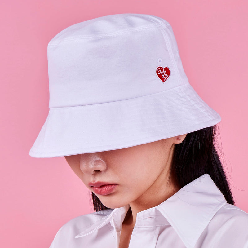ハートロゴオーバーフィットバケットハット/Heart Logo Oxford Over Fit Bucket Hat (3color)