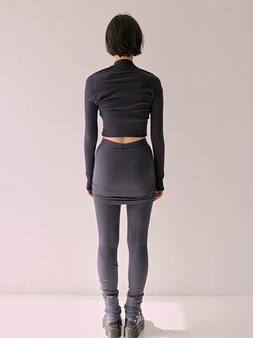 ジゼルレイヤードパンツ / Giselle layered pants (Charcoal)