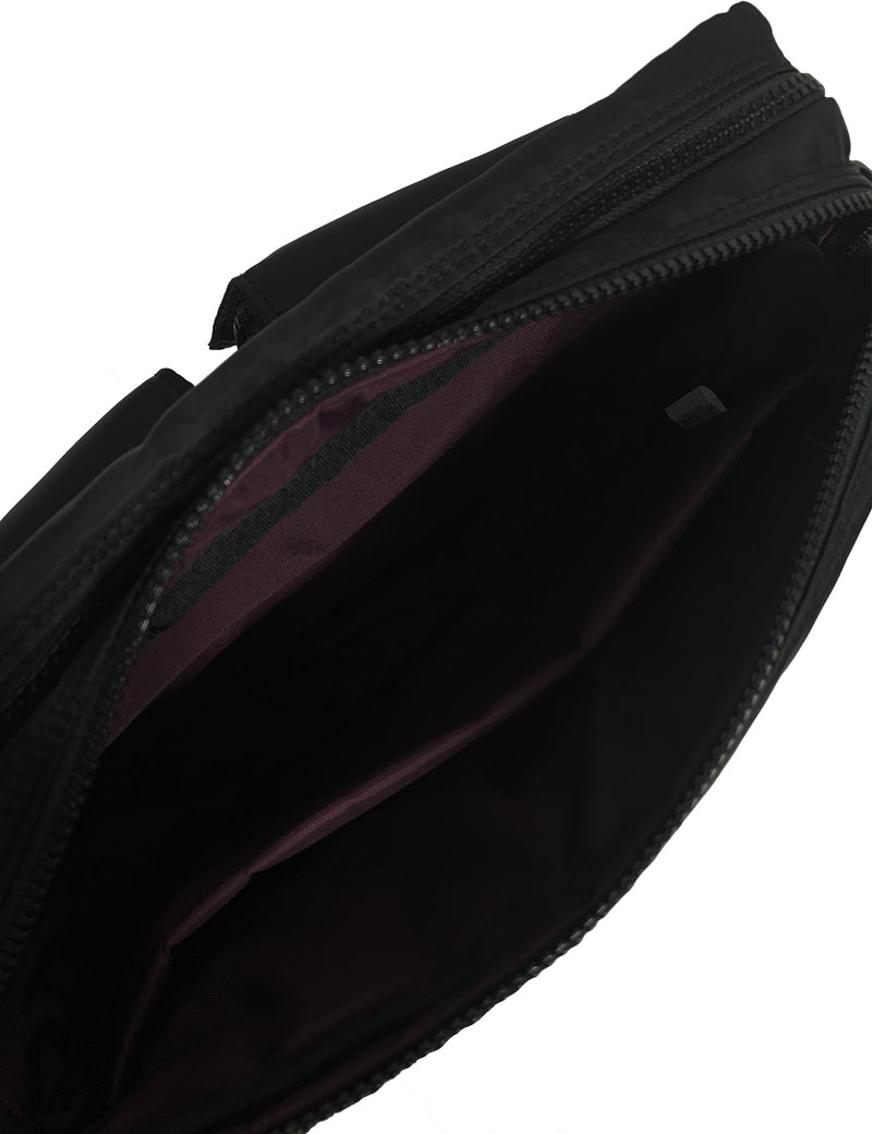 パッデッドカーゴポケットクロスバッグ / Padded Cargo Pocket Cross Bag (Black)