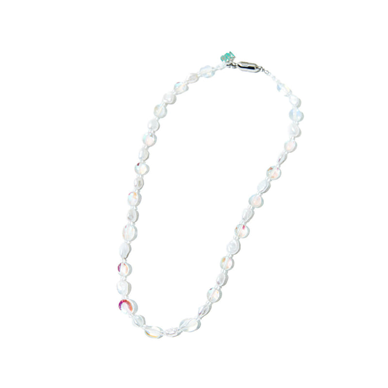 クリスタル＆パールネックレス / Opal crystal&pearl necklace (4625188651126)