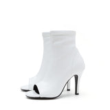 オープントゥスリムアンクルヒール/Open Toe Slim Ankle Heel(White)