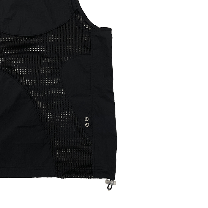 ナイロンレイヤードメッシュベスト / TCM nylon layered mesh vest (black)