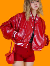 ベースボールレザージャケット / baseball leather jacket (2 color)