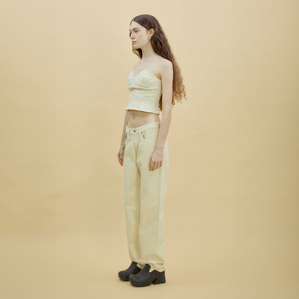Low-Rise Butter Yellow Jeans (YELLOW)