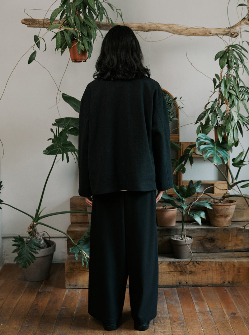 unisex tweed jacket black