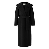 Big collar handmade coat - Black (6674916442230)