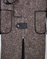 ヘリンボーンブレンドラグランスリーブコート/wool-blended Raglan-sleeve Coat