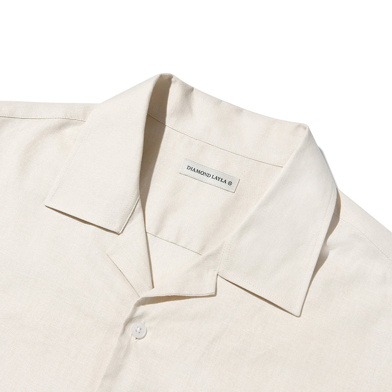 スタンダードステッチリネンシャツ/Standard Stitch Linen Shirt S78 Beige