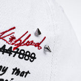 BBD Hidden Plate Slogan Side Logo Cap (White)