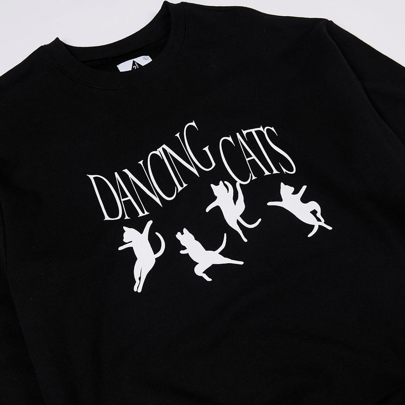 ダンシングキャッツスウェットシャツ / 25P DANCING CATS SWEAT SHIRTS_BLACK