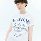 ドルフィントリオグラフィックハーフスリーブTシャツ / Dolphin trio graphic half sleeve tshirt