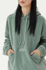 ドローコードフリースフーディー/Draw cord fleece hoodie [green]