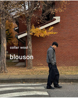 カラーウールブルゾン/collar wool blouson 3color