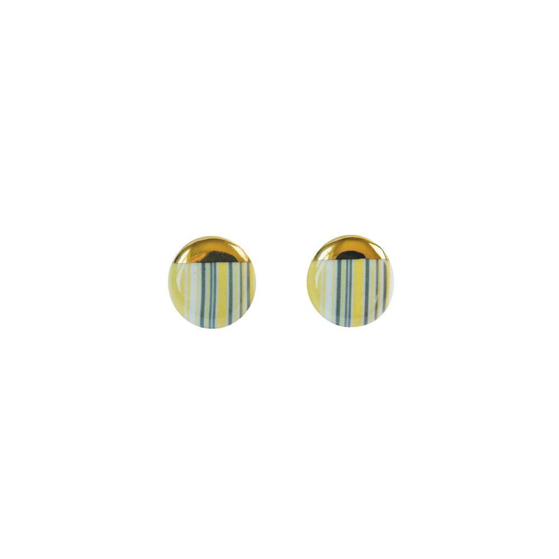 2021 Pantone Stratum daily round earring (YG) (6641895473270)