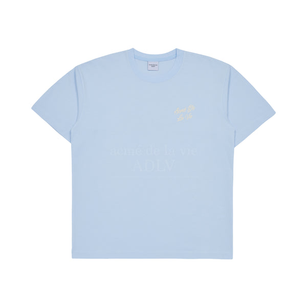 スクリプトロゴプリンティングショートスリーブTシャツ / SCRIPT LOGO PRINTING SHORT SLEEVE T-SHIRT SKY BLUE