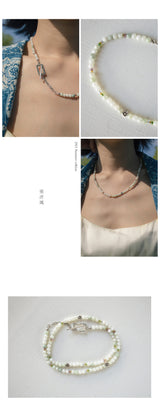 Buddhist color gemstone necklace (6698778558582)